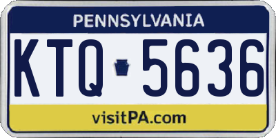 PA license plate KTQ5636