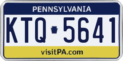 PA license plate KTQ5641
