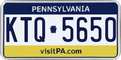 PA license plate KTQ5650