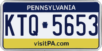 PA license plate KTQ5653