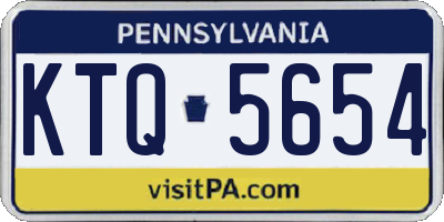 PA license plate KTQ5654