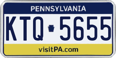 PA license plate KTQ5655