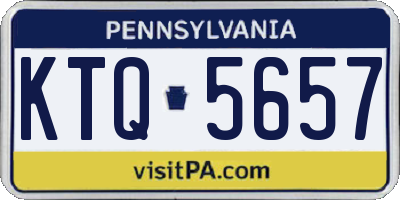 PA license plate KTQ5657