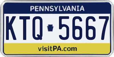 PA license plate KTQ5667