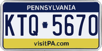 PA license plate KTQ5670