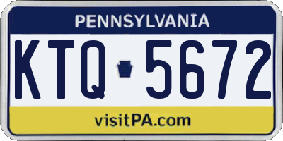 PA license plate KTQ5672