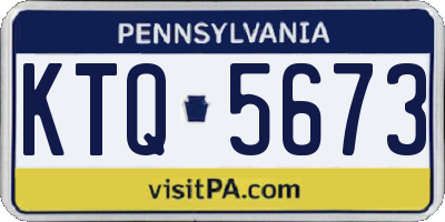 PA license plate KTQ5673