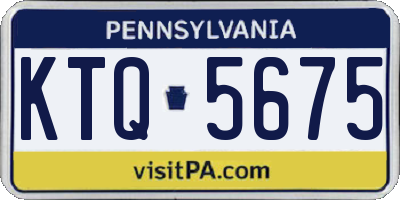PA license plate KTQ5675
