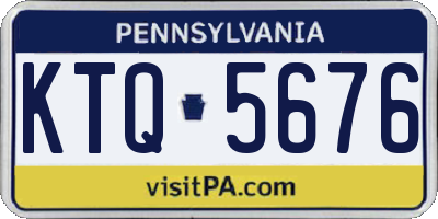 PA license plate KTQ5676