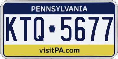 PA license plate KTQ5677