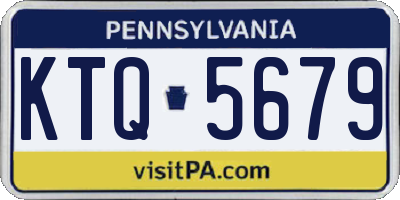 PA license plate KTQ5679