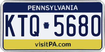 PA license plate KTQ5680