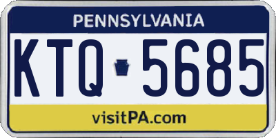 PA license plate KTQ5685