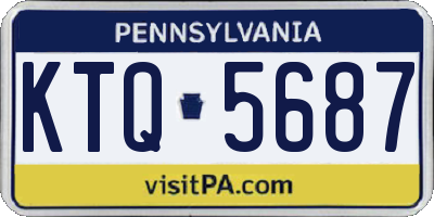 PA license plate KTQ5687