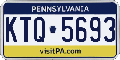 PA license plate KTQ5693