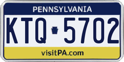 PA license plate KTQ5702