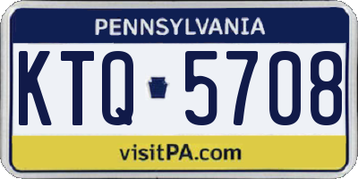 PA license plate KTQ5708