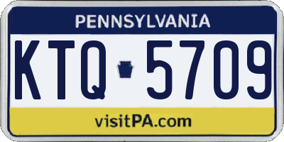 PA license plate KTQ5709