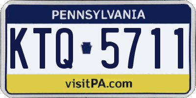 PA license plate KTQ5711