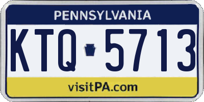PA license plate KTQ5713