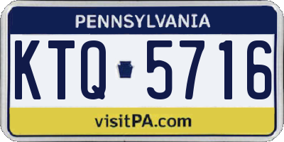 PA license plate KTQ5716