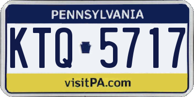PA license plate KTQ5717