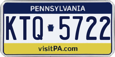 PA license plate KTQ5722