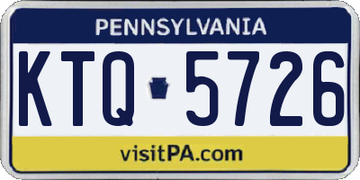 PA license plate KTQ5726