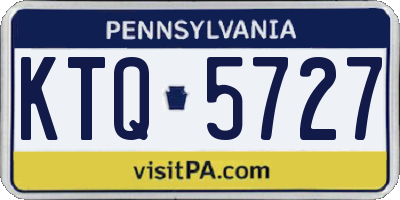 PA license plate KTQ5727