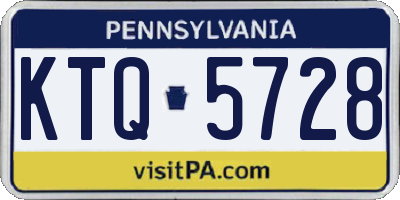 PA license plate KTQ5728