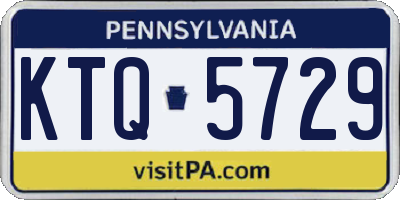 PA license plate KTQ5729