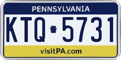 PA license plate KTQ5731