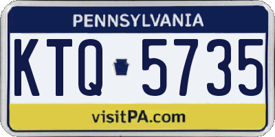 PA license plate KTQ5735