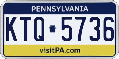 PA license plate KTQ5736