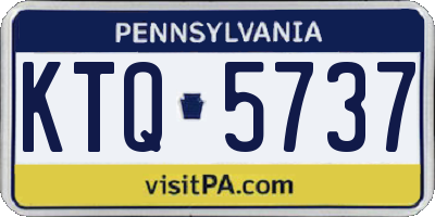 PA license plate KTQ5737