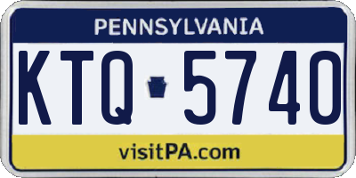 PA license plate KTQ5740