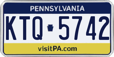 PA license plate KTQ5742