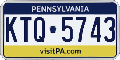 PA license plate KTQ5743