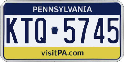 PA license plate KTQ5745