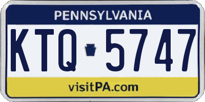 PA license plate KTQ5747