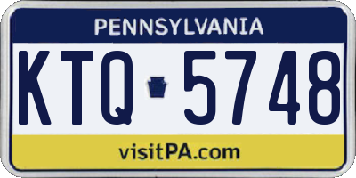 PA license plate KTQ5748