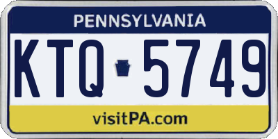 PA license plate KTQ5749