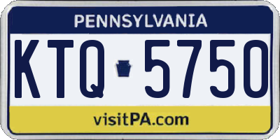 PA license plate KTQ5750
