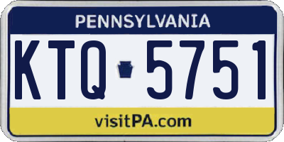 PA license plate KTQ5751