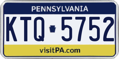 PA license plate KTQ5752