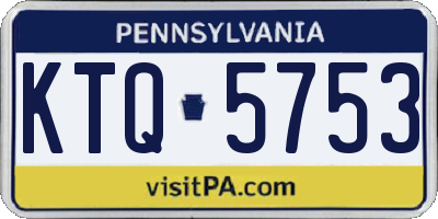 PA license plate KTQ5753