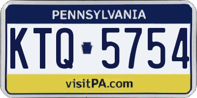 PA license plate KTQ5754