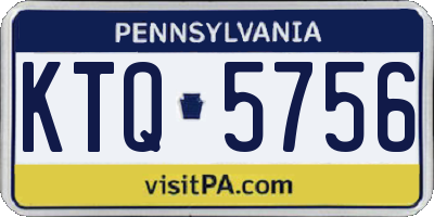 PA license plate KTQ5756