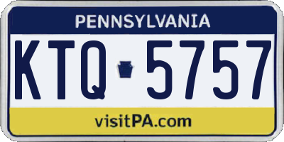 PA license plate KTQ5757