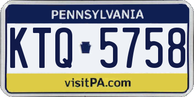 PA license plate KTQ5758